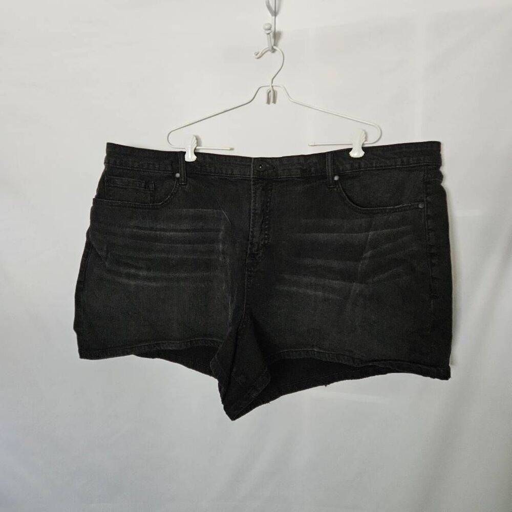 Torrid High Rise Black Denim 3" Inseam Shorts plus sz 28
